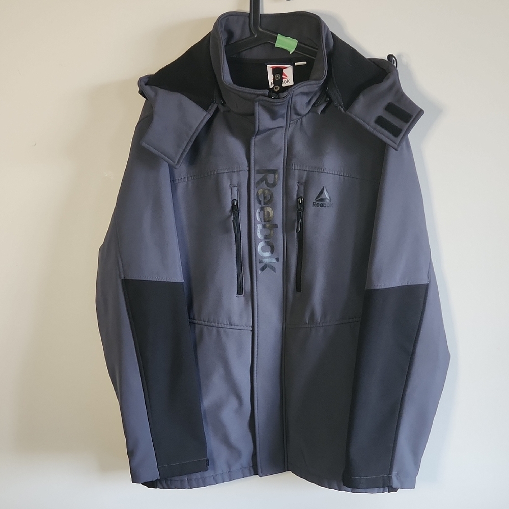 Reebok Men's Gray and Black Performance Jacket